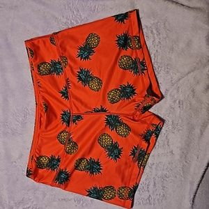 IAB pineapple workout shorts